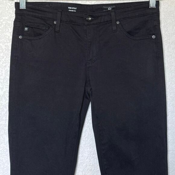 AG Adriano Goldschmied The Stilt Cigarette Leg Black Jeans Women’s Size 27R - Picture 7 of 12